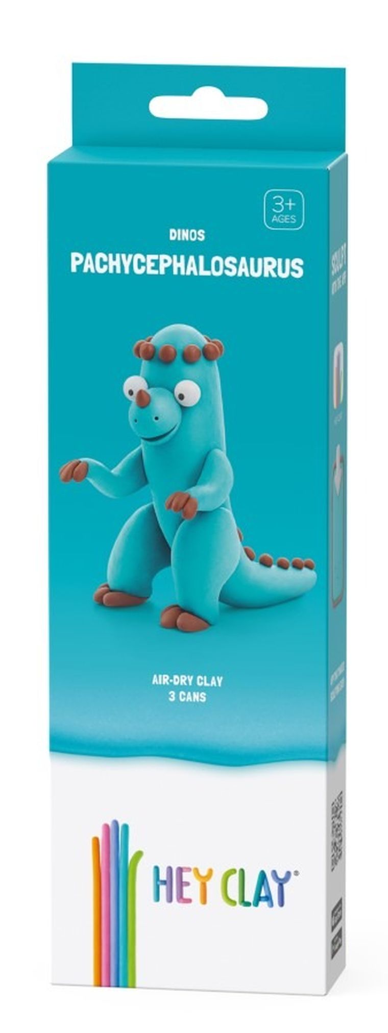 Hey Clay, Dinozaury, Pachyzaur, masa plastyczna, 3 szt.