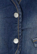 Kamizelka jeansowa dziewczęca, denim, Lief