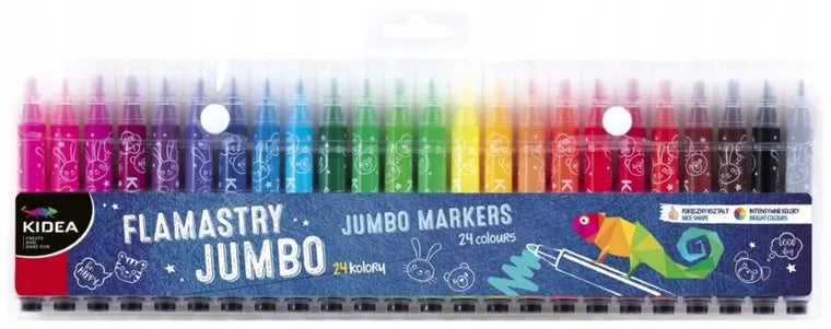 Kidea, flamastry jumbo, 24 kolory