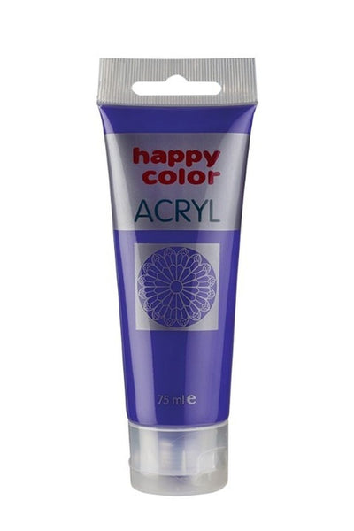 Happy Color, farba akrylowa, fioletowa, 75 ml