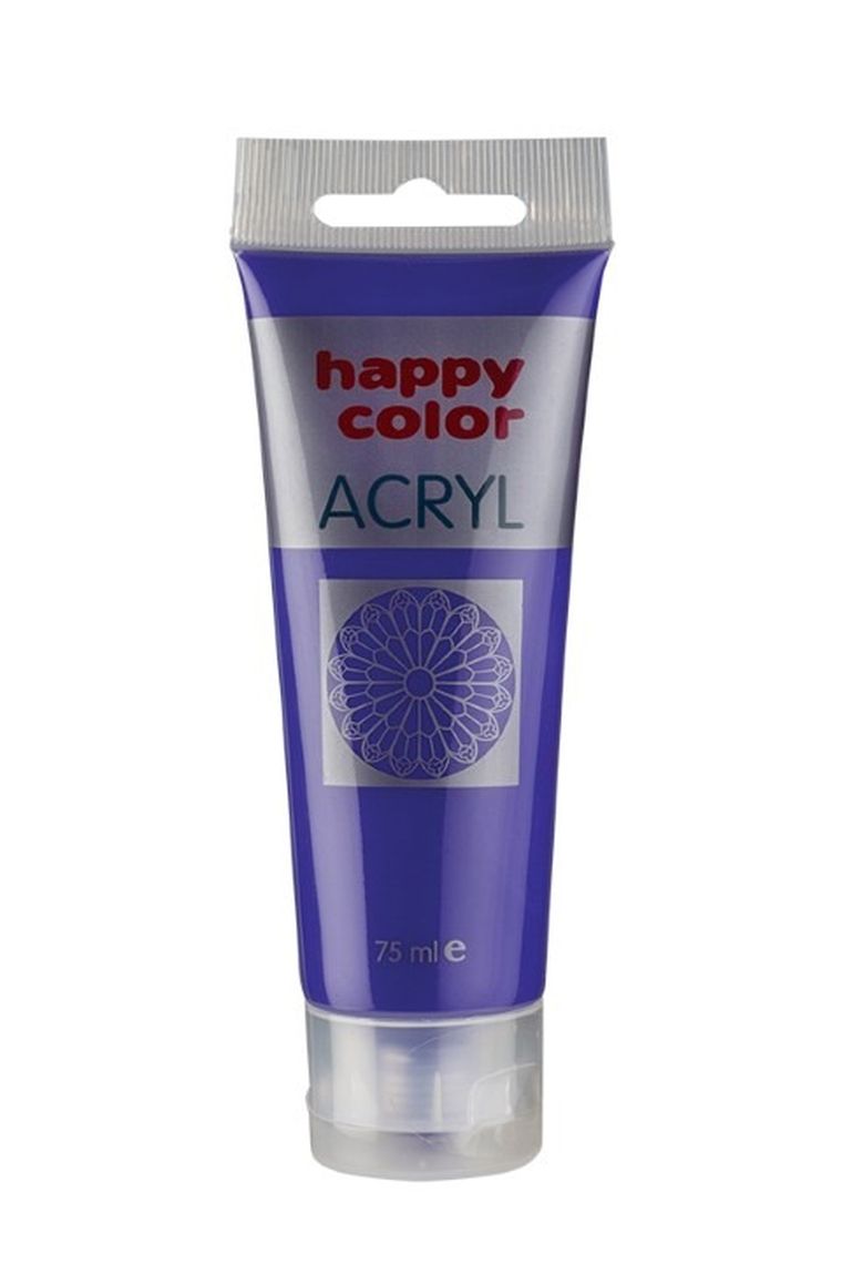 Happy Color, farba akrylowa, fioletowa, 75 ml
