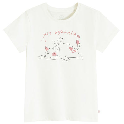 Cool Club, T-shirt dziewczęcy, biały