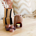 Homla, Fires, kominek ceramiczny, z woskiem Sandalwood 10x12,5 cm, 22g
