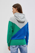 Bluza damska z kapturem, rozpinana, mix, Moodo
