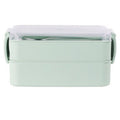 Excellent Houseware, lunchbox, dwukomorowy, zielony, 18x10x8.5 cm