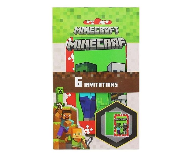 Procos, Minecraft, zaproszenia z kopertami, 6 szt.