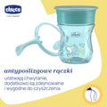 Chicco, kubek treningowy 360° do nauki samodzielnego picia, turkusowy, 12m+, 200 ml