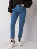 Spodnie jeansowe damskie, mom fit, denim, Rue Paris