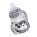 Nuk, First, Myszka Miki, butelka z uchwytem, smoczek lateksowy, 6m+, popiel, 150 ml