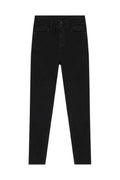 Spodnie jeansowe damskie, push up, czarne, Moodo