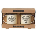 Gentlemen's Hardware, Kempingowy zestaw do espresso, kubki emolientowe, kremowe, 2 szt.