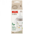 Nuk, For Nature, butelka ze smoczkiem silikonowym, rozmiar M, popielata, 260 ml