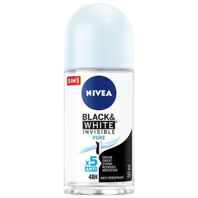 Nivea, Invisible Pure dezodorant, roll-on, damski, 50 ml