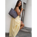 Torebka shopper, szara, Peterson