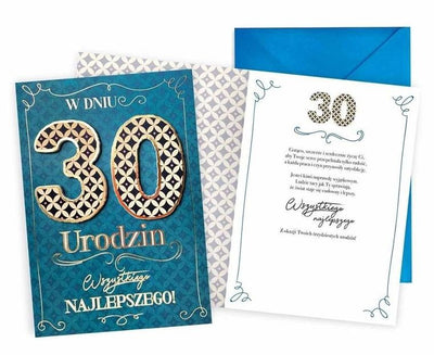 Kukartka, karnet, Urodziny 30