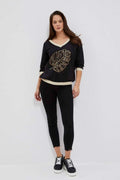 Bluza damska, czarna, Moodo