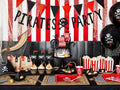 PartyDeco, Pirackie Party, balony lateksowe, piraci, czarne, 30 cm, 6 szt.