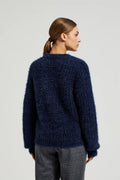 Sweter damski, granatowy, Moodo
