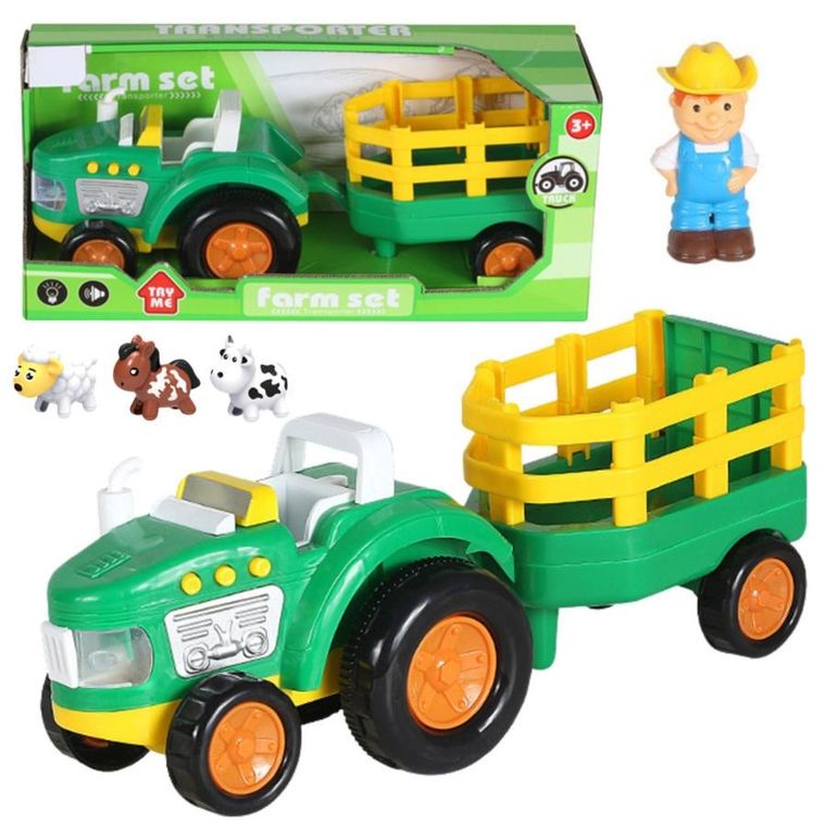 Lean Toys, traktor farmerski, pojazd interaktywny