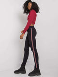 Legginsy damskie, czarne, Rue Paris