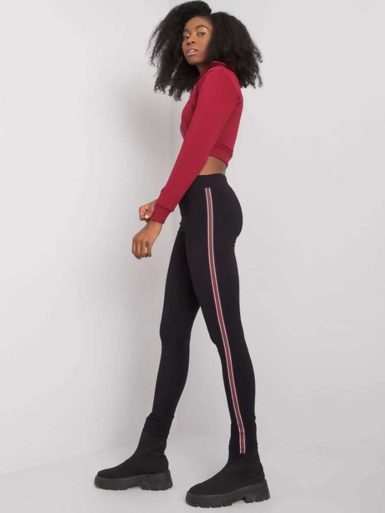 Legginsy damskie, czarne, Rue Paris