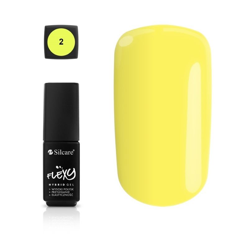 Silcare, Flexy Hybrid Gel, lakier hybrydowy, nr 02, 4.5 g