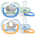 Philips Avent, Ultra Air, Animals, smoczek uspokajający, 0-6m, boy, 2 szt.
