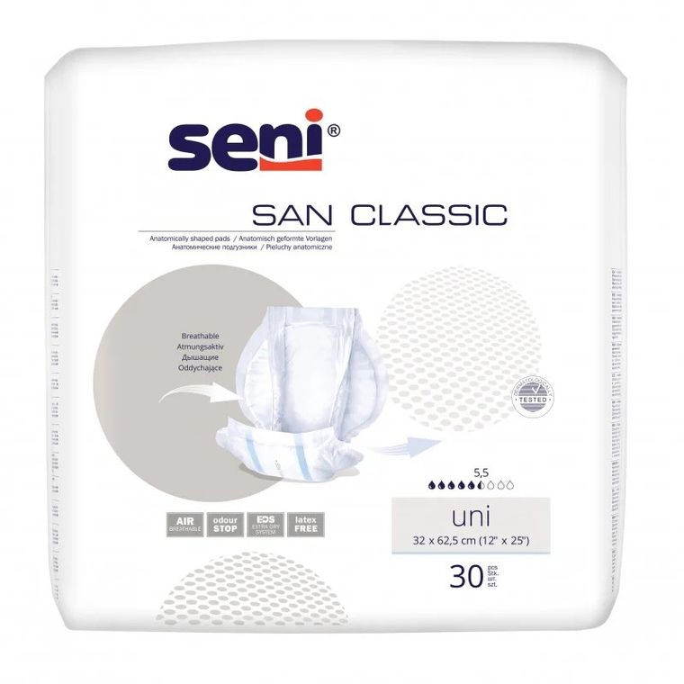 Seni, san uni, pieluchy, 30 szt.