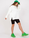 Bluza damska z kapturem, ecru, Ex Moda