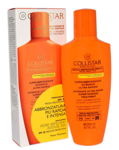 Collistar, Intensive Ultra Rapid Super Tanning Treatment Spf 20, mleczko do opalania, 200 ml
