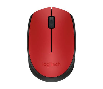 Logitech, mysz optyczna bezprzewodowa M171, czerwona