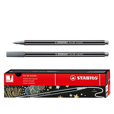 Stabilo, Pen 68, pisak, srebrny metaliczny
