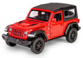 Daffi, RMZ City, Jeep Wrangler Rubicon 2021 Soft Top, pojazd, model metalowy, czerwony, 1: 32