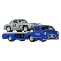 Hot Wheels, 50. rocznica, Mercedes-Benz 300 SL & '55 Mercedes-Benz Blaues Wunder, pojazdy transportowe Premium, skala 1: 64, HRV48
