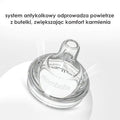 Mombella, Classic, szklana butelka dla niemowlaka, antykolkowa, 3-6m