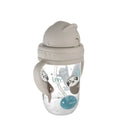 Canpol babies, Exotic Animals, kubek niekapek z rurką i odważnikiem, szary, 270 ml