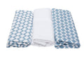 Motherhood, Classics Niebieski, pieluszka flanelowa, 70x80 cm, 3 szt.