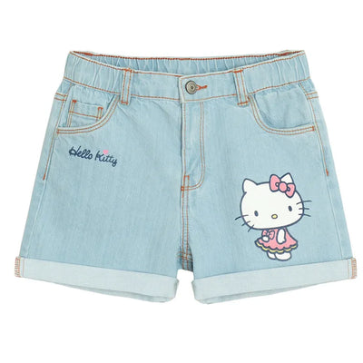 Cool Club, Szorty jeansowe dziewczęce, niebieskie, Hello Kitty