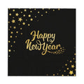 Party Tino, serwetki papierowe, Happy New Year, czarne, 33x33 cm, 10 szt.