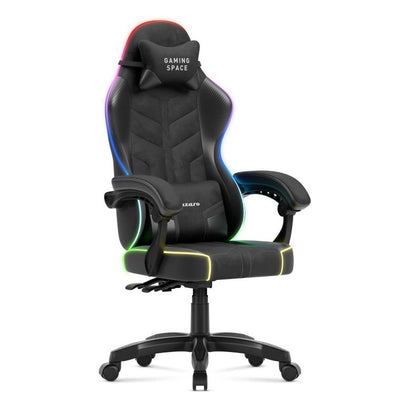 Huzaro, Force 2.7 RGB Black, fotel gamingowy, welurowy