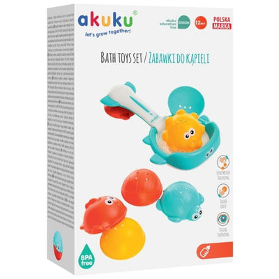 Akuku, kosz z zabawkami kąpielowymi