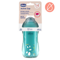 Chicco, kubek treningowy, niekapek, termiczny z twardym ustnikiem, turkusowy, 14m+, 266 ml