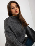 Sweter damski, szary, Rue Paris