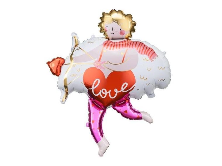 PartyDeco, balon foliowy Kupidyn, 82x99 cm, mix, 1 szt.