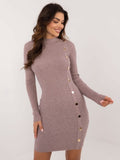Sukienka damska, fioletowa, Wool Fashion Italia