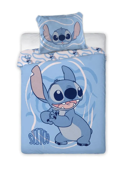 Lilo i Stitch, 2-częściowy komplet pościeli bawełnianej, 100x135 cm