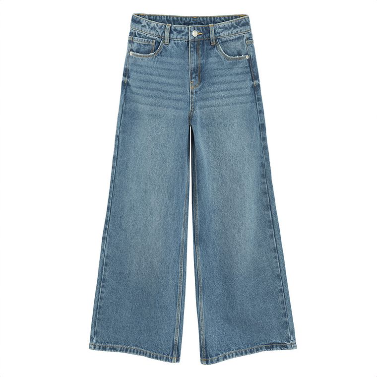Regulowane spodnie jeansowe wide leg Cool Club