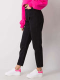 Spodnie jeansowe damskie, mom fit, czarne, Rue Paris