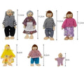 Kruzzel, Rodzina, miniaturowe lalki drewniane, 7 szt.