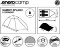 Enero Camp, namiot 2 osobowy splash z tropikiem